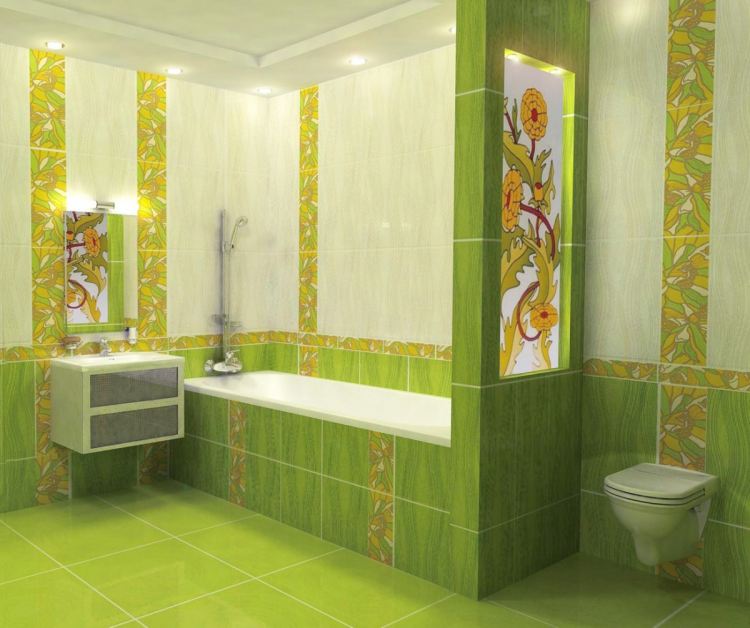 Ванная Комната В Бело Зеленом Цвете Фото
